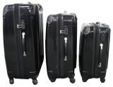 Sada 3 skořepinových kufrů v černé barvě