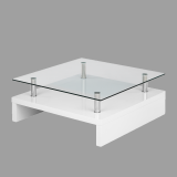 Moderní konferenční stolek bílý leskly