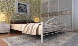 Kovová postel 180x200cm včetně roštu bílá