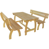  Pivní stůl se 2 lavicemi impregnované borové dřevo