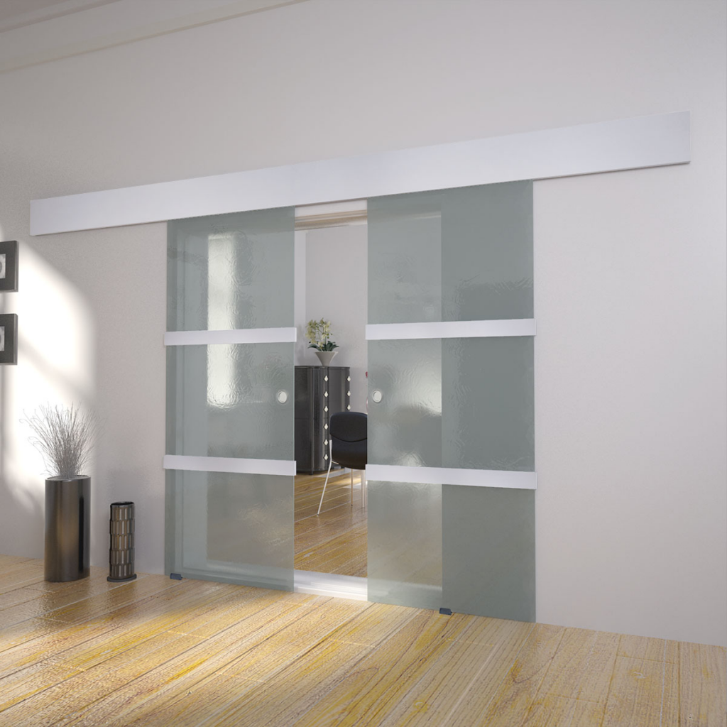 Skleněné posuvné dveře dvoukřídlé 150cm