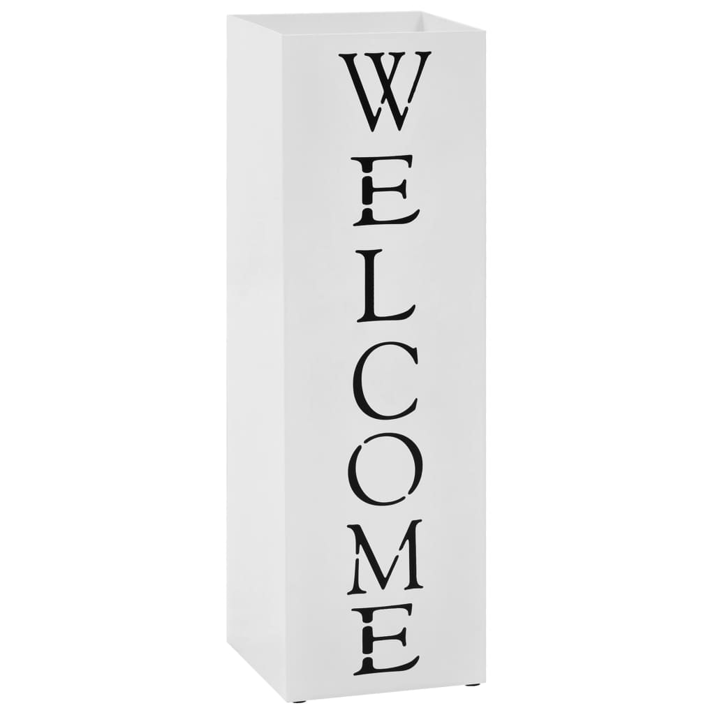 Stojan na deštníky Welcome bílý