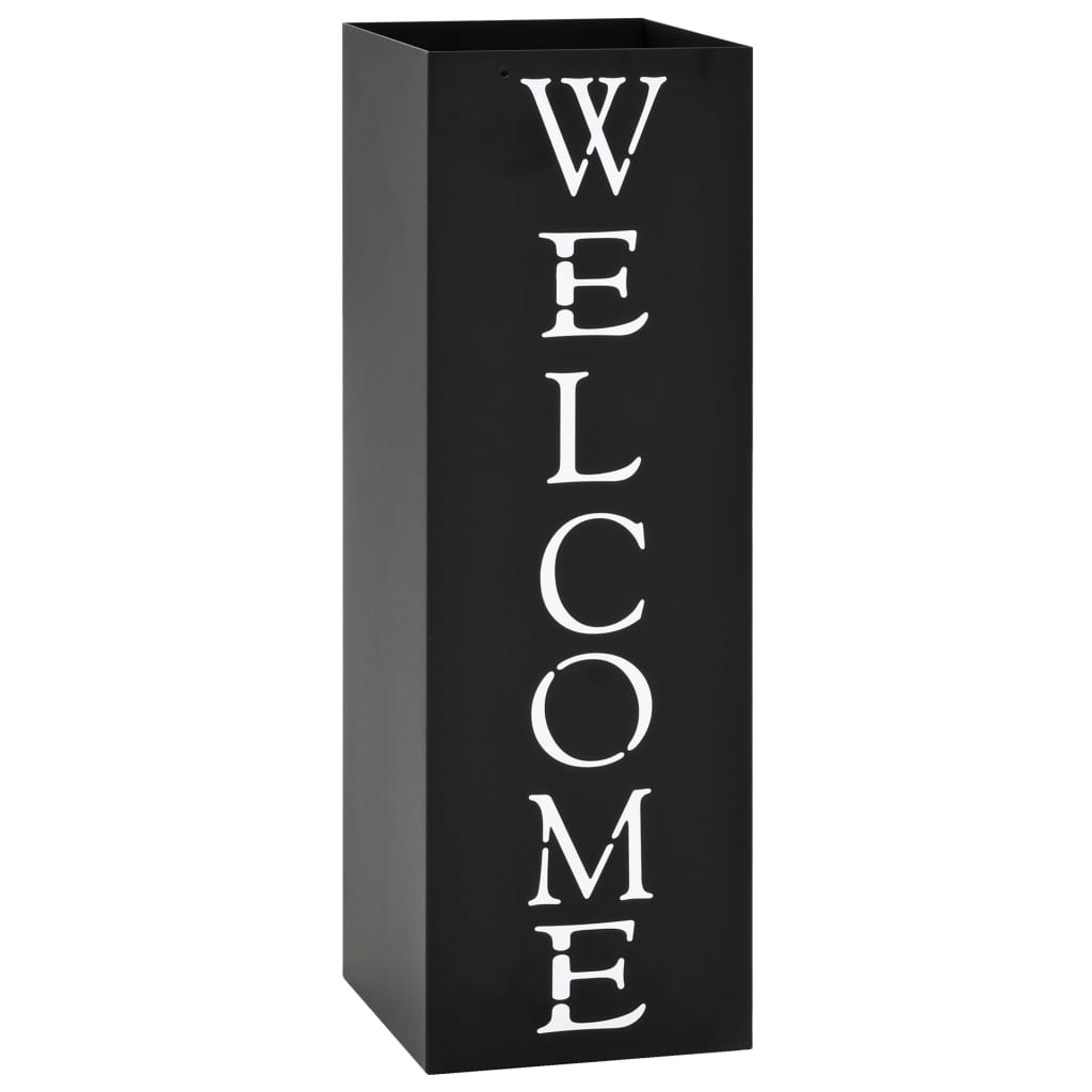 Stojan na deštníky Welcome černý